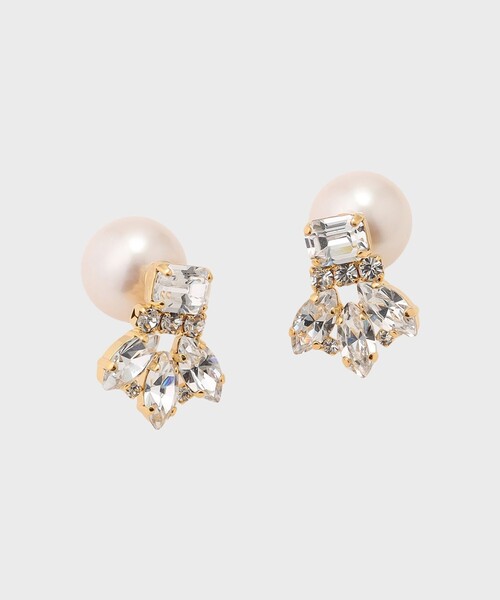 ピアス ビジューパールピアス レディースの画像