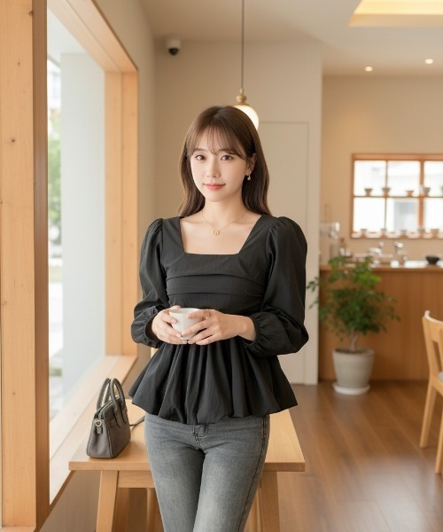 bluemoon 【新品】LaTotaliteネックロングスリーブブラウス bluemoon様専用 【新品】LaTotaliteネックロングスリーブブラウス