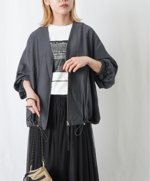 「LUCA/LADY LUCK LUCA」 ブルゾン FREE チャコールグレー レディース_画像2