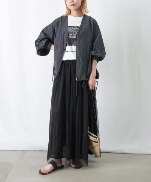 「LUCA/LADY LUCK LUCA」 ブルゾン FREE チャコールグレー レディース_画像3