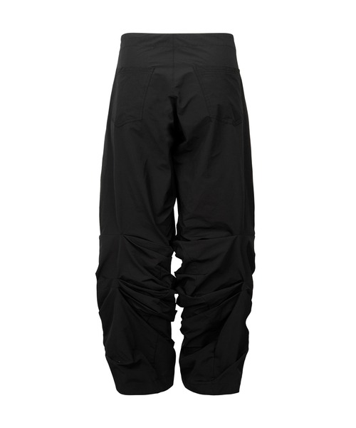 NACHE ブラック ワークパンツ NACHE ワイドパンツ パンツ NACHE/ナチェ/PINTUCK NYLON PANTS BLACK