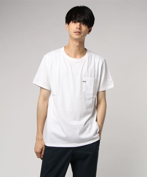 A.P.C. アーペーセー 半袖Tシャツ　ホワイト　メンズS・ユニセックス A.P.C.（アーペーセー） 半袖Tシャツ S ホワイト メンズ : ZOZOTOWN