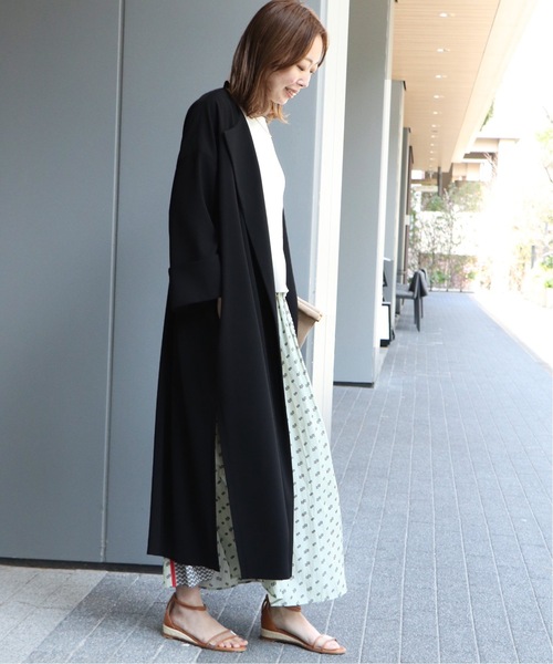 NOBLE（ノーブル） ノーカラーコート 38 ベージュ レディース