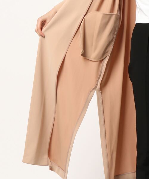 NOBLE（ノーブル） ノーカラーコート 38 ベージュ レディース