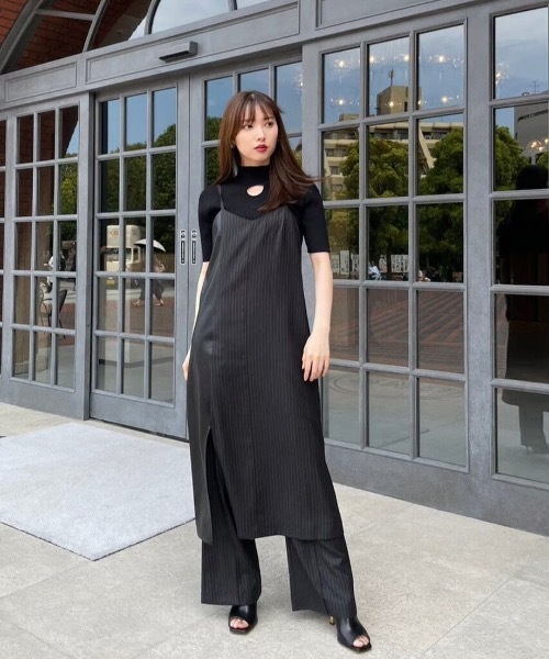 「LEANN MOMENT」 スラックス MEDIUM グレー レディース_画像6
