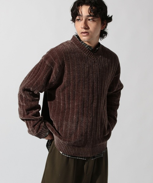 niko and…（ニコアンド） セーター ニット モールニットVネックプル