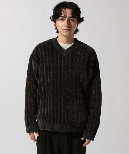 niko and…（ニコアンド） セーター ニット モールニットVネックプル
