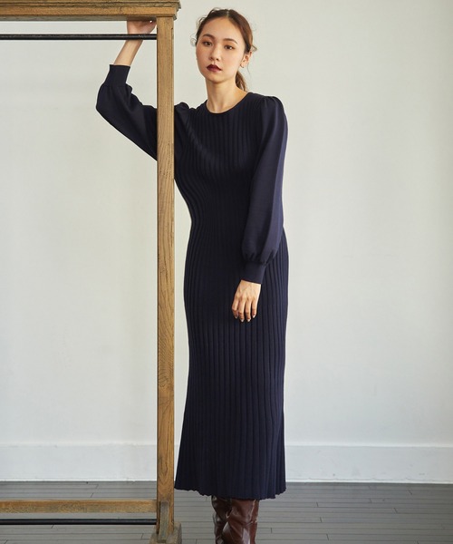 「RANDEBOO」 ニットワンピース FREE ベージュ レディース_画像2