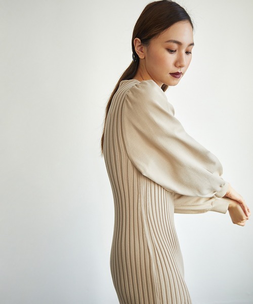 「RANDEBOO」 ニットワンピース FREE ベージュ レディース_画像5