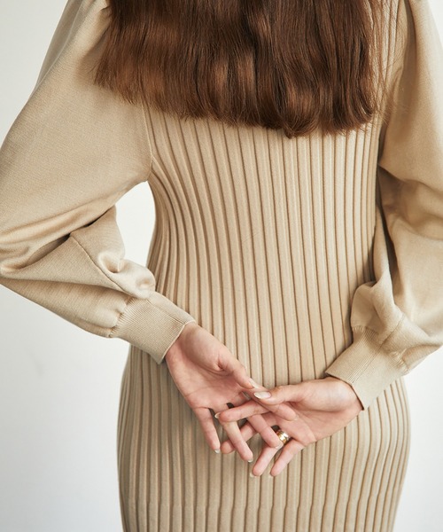 「RANDEBOO」 ニットワンピース FREE ベージュ レディース_画像6