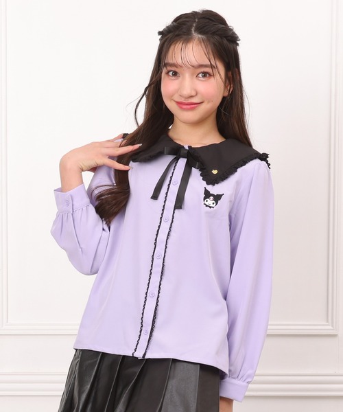 PUTUMAYO丸襟提灯袖シャツとセーラー襟半袖シャツ2点セット bon3004-03.jpg