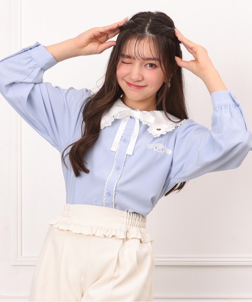sanrio（サンリオ） ブラウス シャツ PINKHUNT セーラー襟シャツ 1024K