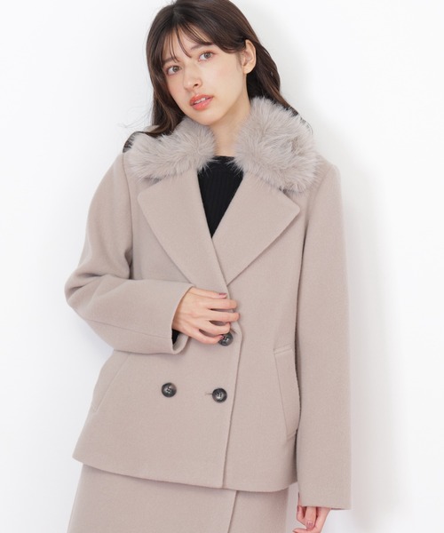 最終値下げ　新品　タグ付き　ジルスチュアート　ウール　コート　ファー JILL by JILL STUART（ジルバイジルスチュアート） コート アウター