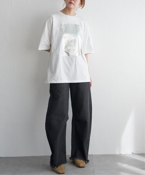 「notch.」 半袖Tシャツ M オフホワイト レディース_画像3