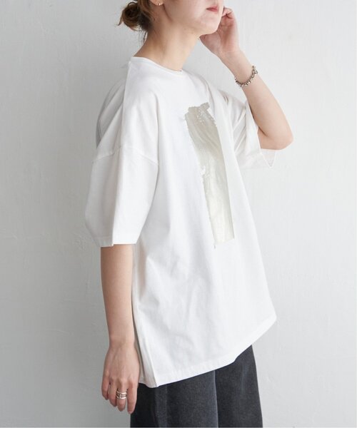 「notch.」 半袖Tシャツ M オフホワイト レディース_画像8