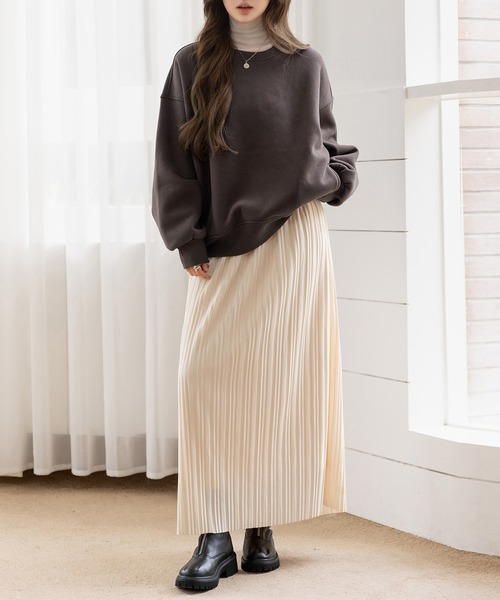 DAY CLOSET ロング スカート 「裏起毛/厚手/防寒/マキシ丈」ストンと