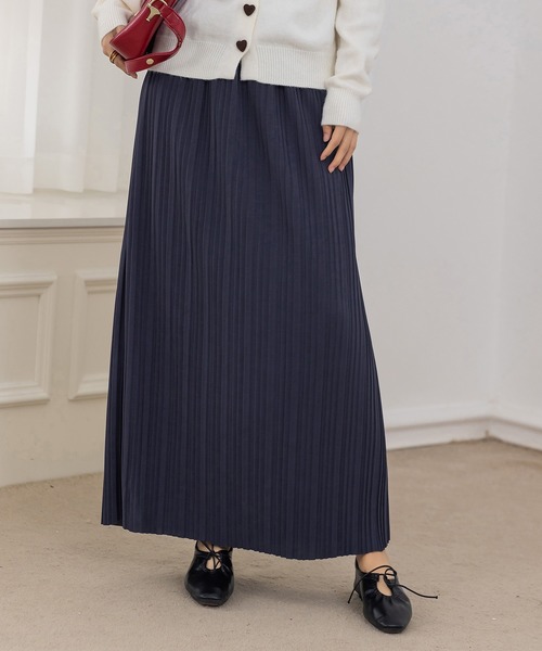 DAY CLOSET スカート 「裏起毛/厚手/防寒/マキシ丈」ストンと落ち感