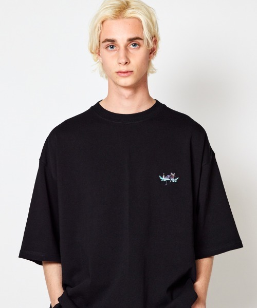 「rehacer」 半袖Tシャツ LARGE ブラック系その他 メンズ_画像8