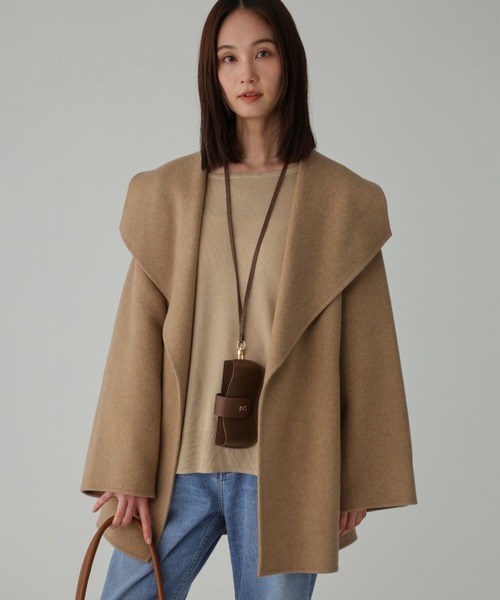 BABYLONE（バビロン） ピーコート pコート ベルト付きリバーショート