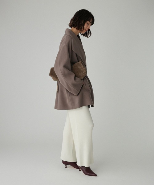 BABYLONE（バビロン） ピーコート pコート ベルト付きリバーショート