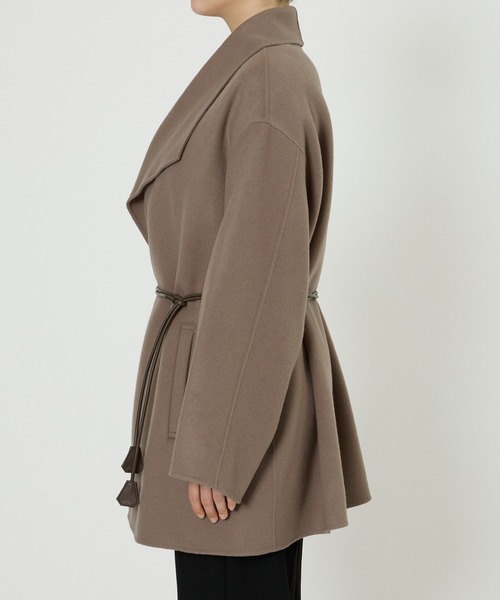 BABYLONE（バビロン） ピーコート pコート ベルト付きリバーショート