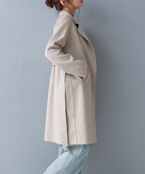 コート チェスターコート ソフトメルトンチェスターコート レディース