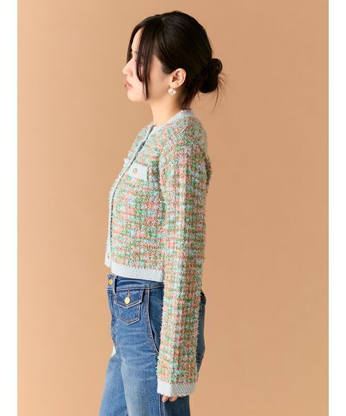 LILY BROWN（リリーブラウン） カーディガン ツイードニット