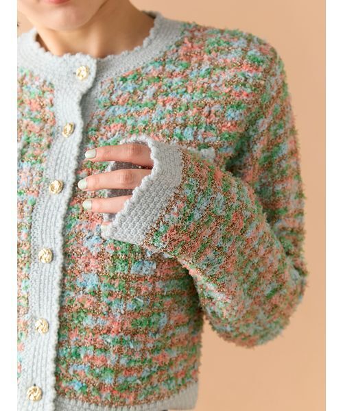 LILY BROWN（リリーブラウン） カーディガン ツイードニット