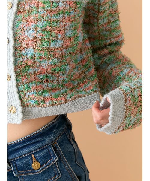 LILY BROWN（リリーブラウン） カーディガン ツイードニット