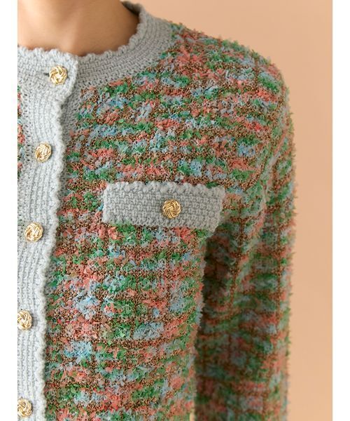 LILY BROWN（リリーブラウン） カーディガン ツイードニット