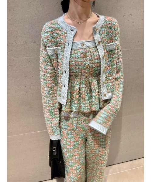 LILY BROWN（リリーブラウン） カーディガン ツイードニット