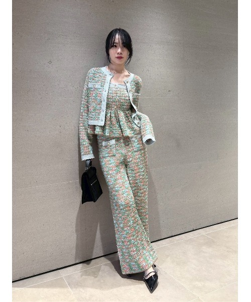 LILY BROWN（リリーブラウン） カーディガン ツイードニット