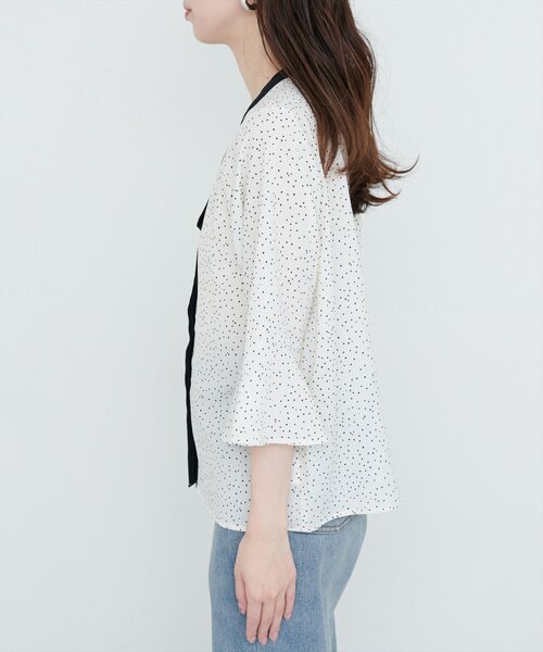 「natural couture」 7分袖ブラウス FREE オフホワイト レディース_画像8