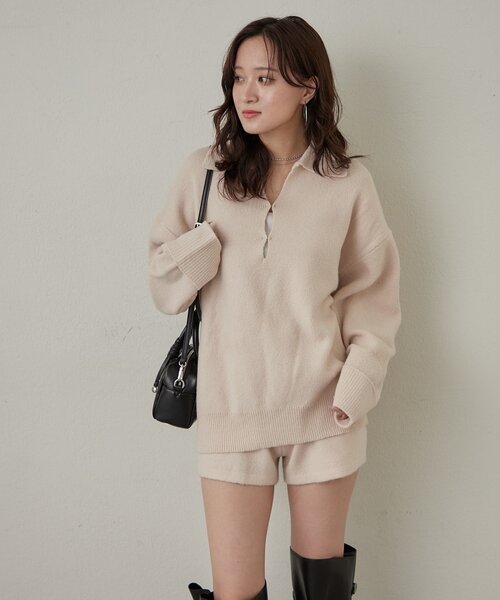 M-LINE ニット セーター 「mline」スリット ニットセットアップ