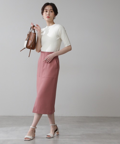 「N.(N. Natural Beauty Basic)」 半袖ニット MEDIUM ネイビー レディース_画像2