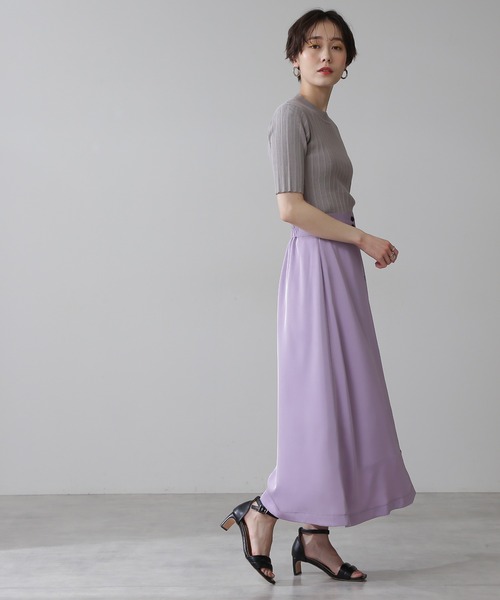 「N.(N. Natural Beauty Basic)」 半袖ニット MEDIUM ネイビー レディース_画像3
