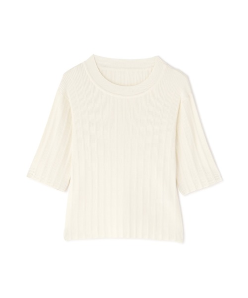 「N.(N. Natural Beauty Basic)」 半袖ニット MEDIUM ネイビー レディース_画像6