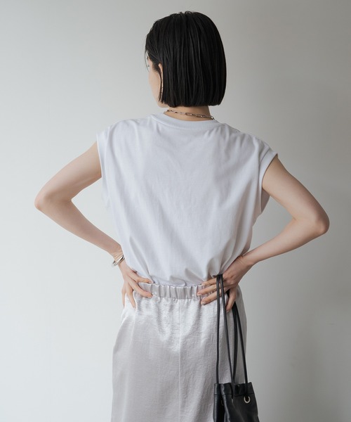 「LOUNGEDRESS」 半袖Tシャツ FREE ブラック レディース_画像4