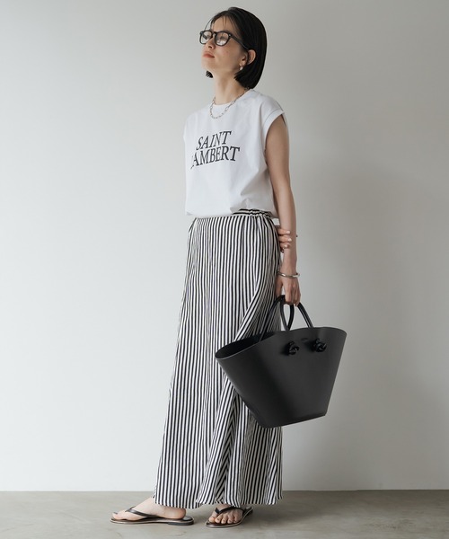 「LOUNGEDRESS」 半袖Tシャツ FREE ブラック レディース_画像6