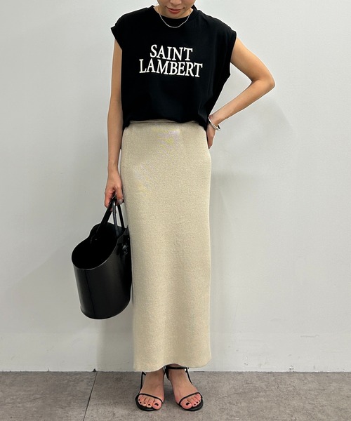 「LOUNGEDRESS」 半袖Tシャツ FREE ブラック レディース_画像9