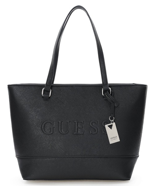 KEESE レザーハンドバッグ トートバッグ Mサイズ レディース ブラック 黒 GUESS（ゲス） トートバッグ ONE SIZE ブラック レディース : ZOZOTOWN
