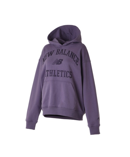 「New Balance」 プルオーバーパーカー LARGE ライトグレー レディース_画像6