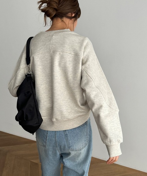 「CANAL JEAN」 スウェットカットソー ONE SIZE オートミール レディース_画像2