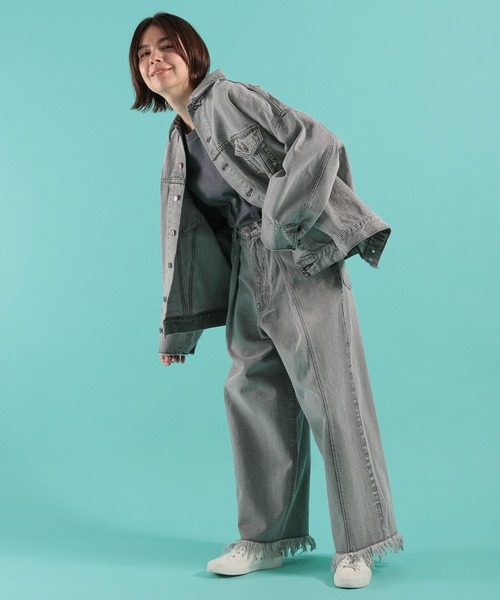 niko and…（ニコアンド） デニムジャケット MEDIUM ライトブルー