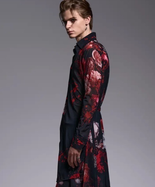 kiryuyrikキリュウキリュウ花柄シャツメッシュフローラ3.7万 kiryuyrikキリュウキリュウ花柄シャツメッシュフローラ3.7万 kiryuyrik