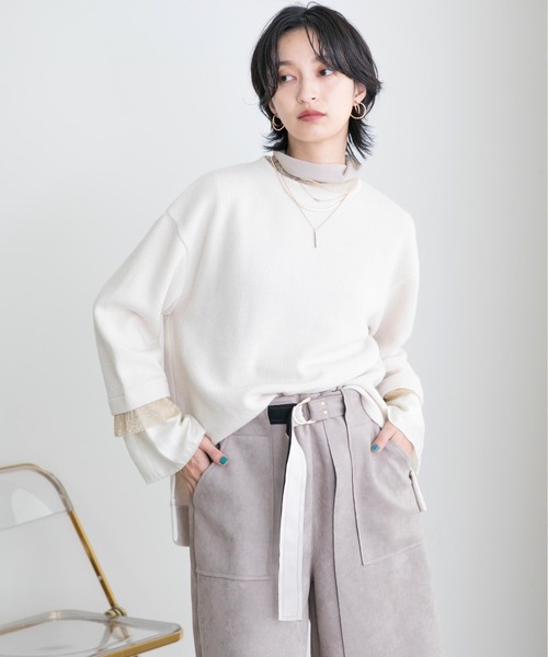 「Eimee Law」 長袖ニット 38 アイボリー レディース_画像6