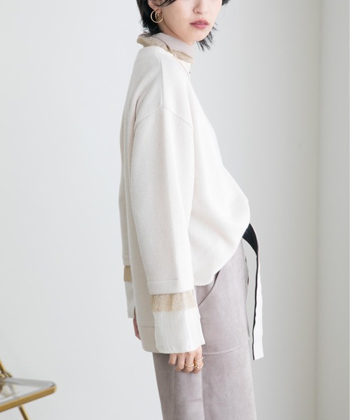 「Eimee Law」 長袖ニット 38 アイボリー レディース_画像7