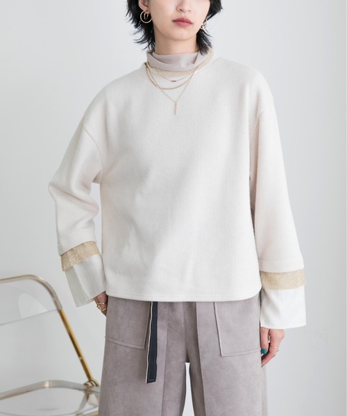 「Eimee Law」 長袖ニット 38 アイボリー レディース_画像9