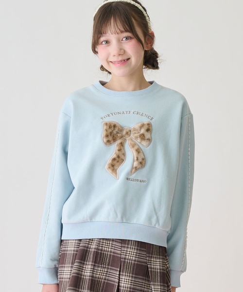 mezzo piano Junior（メゾピアノ ジュニア） トレーナー リボン