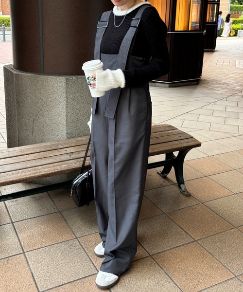 「ISOOK」 長袖ニット FREE チャコールグレー レディース_画像7